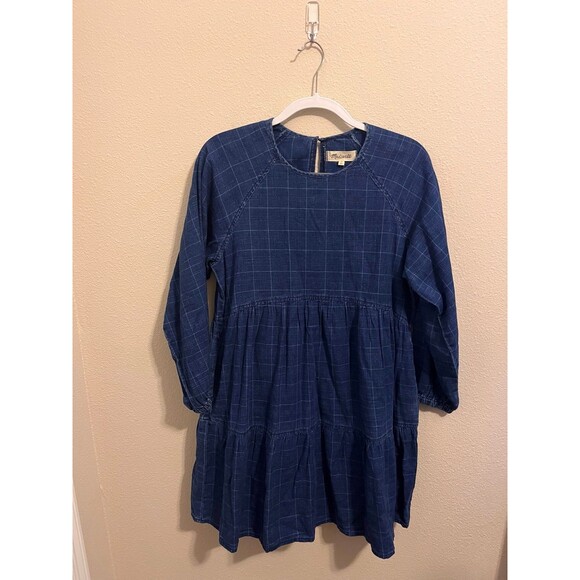 Madewell Windowpane Denim Mini Dress in Lunar Wash - Picture 3 of 9